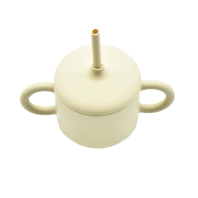  2 In 1 Snack Container Baby Cup Soft Silicone Snack And Drink Cup For Baby Suction Bowl Silicone