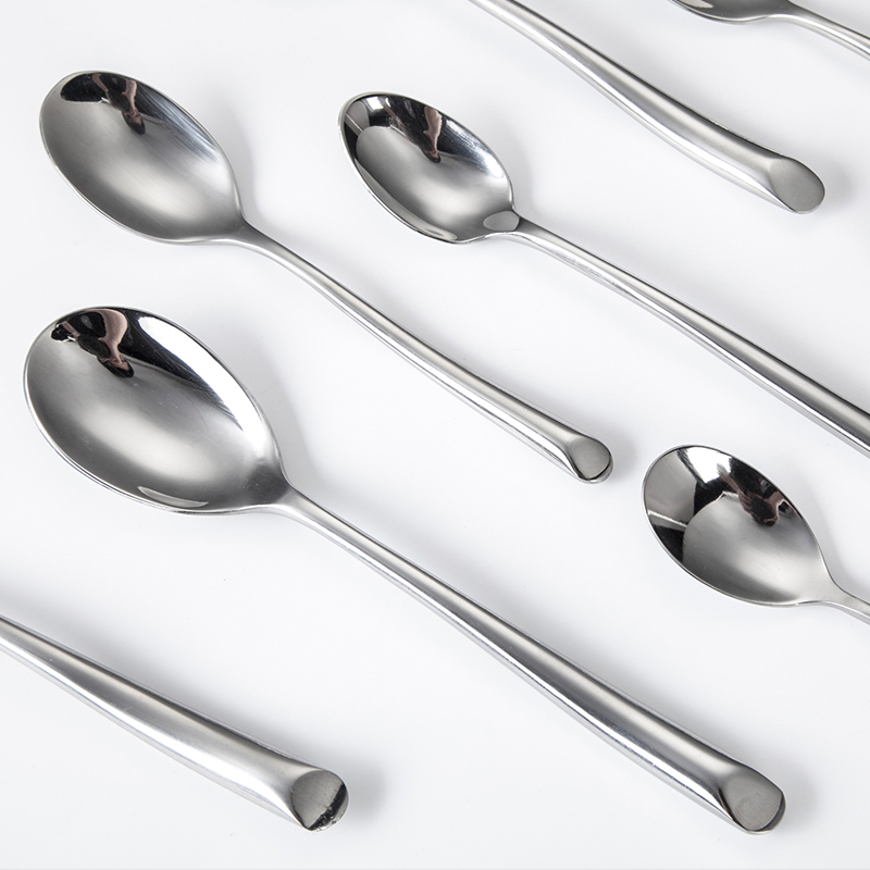 JiuJiuJu  Classic Tableware Set For Restaurant with High Quality 18/10 Stainless Steel Cutlery Set Spoon Fork K