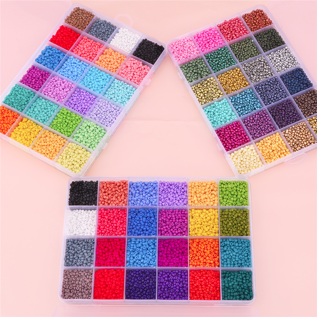  Hot 24 Colors 3mm Seed Beads Kit Set 12000Pcs/Box For DIY Jewelry Beads Necklace Bracelet Earring Beads Making