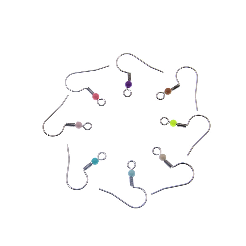  Stainless steel bead  Earring Hook DIY Jewelry Making  Earring   Hypoallergenic  Earring Findings