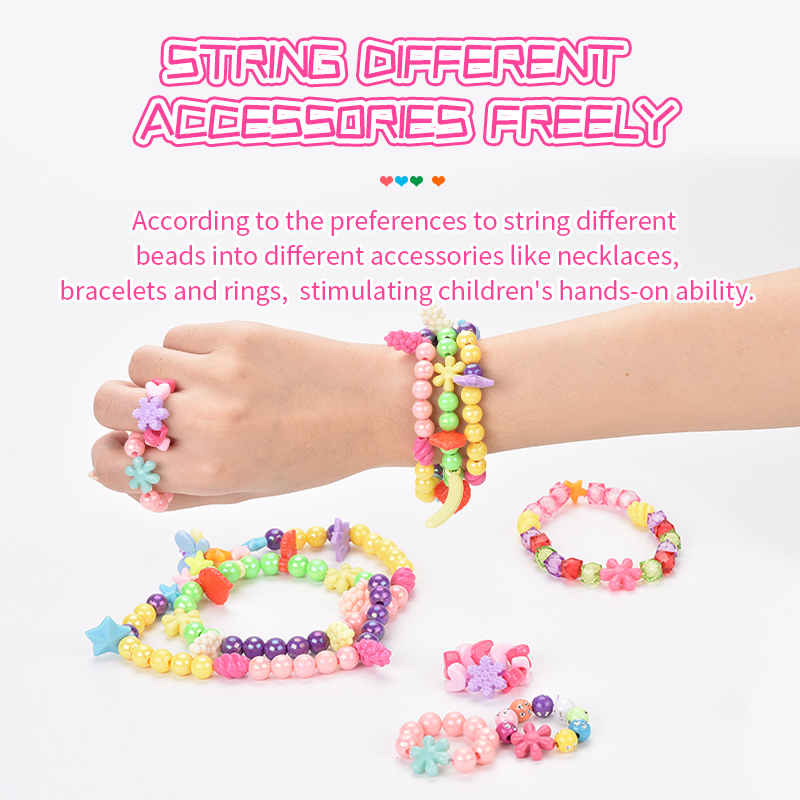 Popular popular beads   DIY children play set  natural beaded bracelet