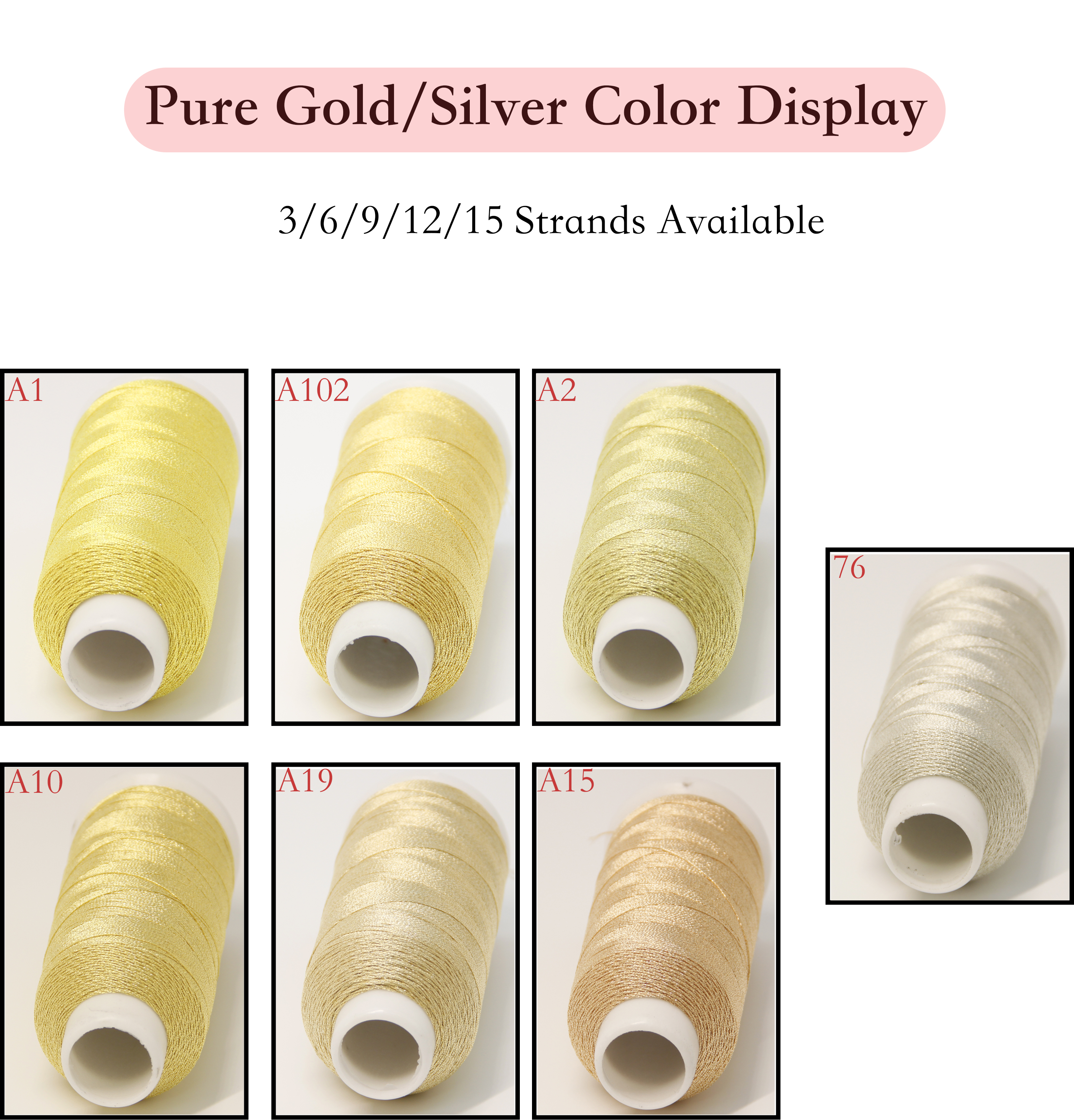  Direct 3 6 9 12 Strands Metallic Weaving Thread Shiny Effect DIY Crafts Bracelet String Stitch Tatting Yarn Hand