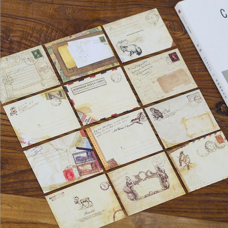12pcs Per Pack Paper Envelope Cute Mini Envelopes Vintage European Style For Card Scrapbooking Gift