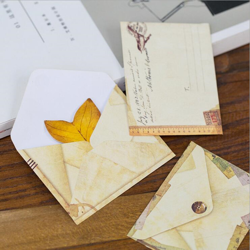 12pcs Per Pack Paper Envelope Cute Mini Envelopes Vintage European Style For Card Scrapbooking Gift