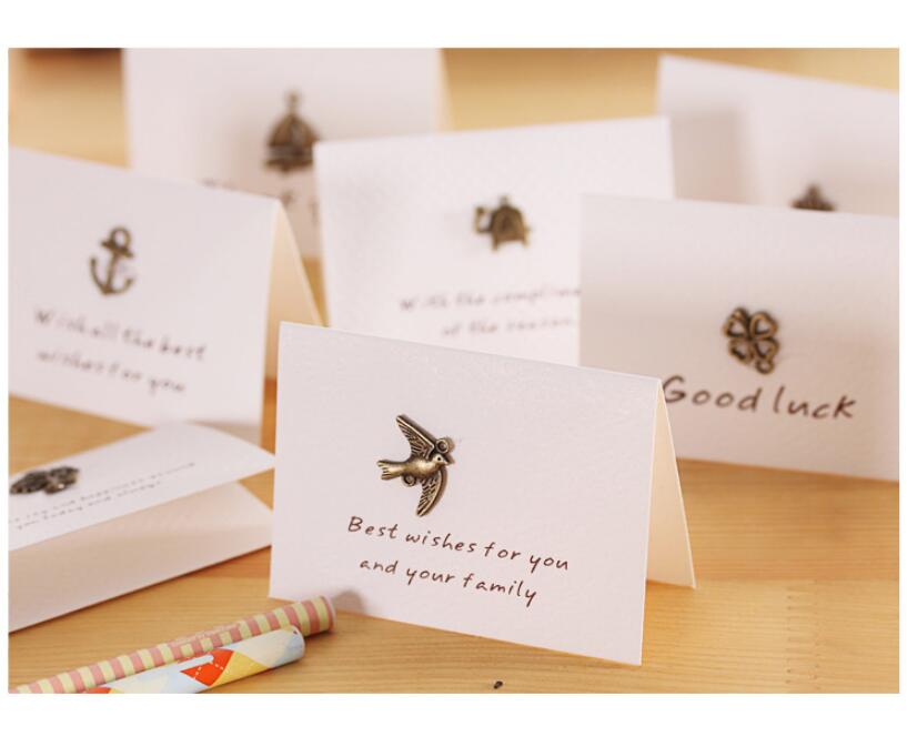  Retro Kraft Envelope Set Creative Business Envelopes Vintage Wedding Invitation with Metal Accessories
