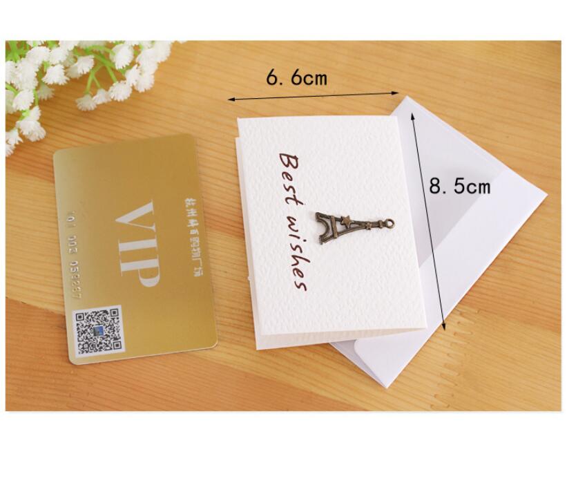  Retro Kraft Envelope Set Creative Business Envelopes Vintage Wedding Invitation with Metal Accessories