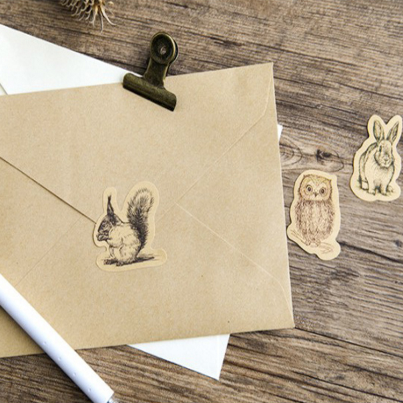 46pcs Per Pack Retro Small Seal of Everything Scrapbooking Adhesive Sticker DIY Diary Album Small Cards