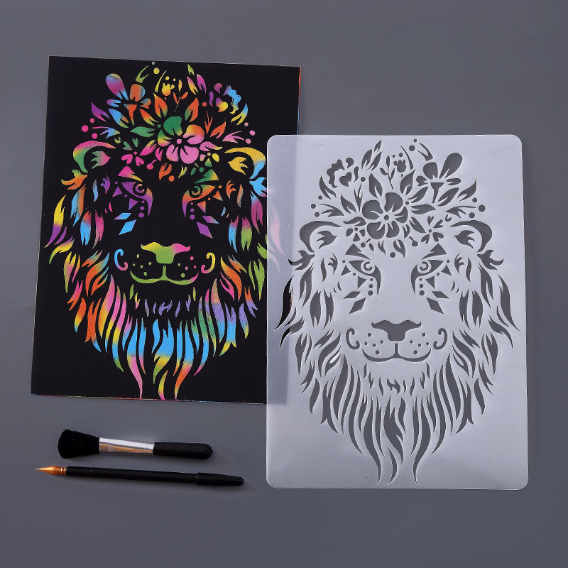 PET Stencil Hollowed Out Animal Template Plastic Drawing Stencil For Diy Scratch Painting (15 PCS )