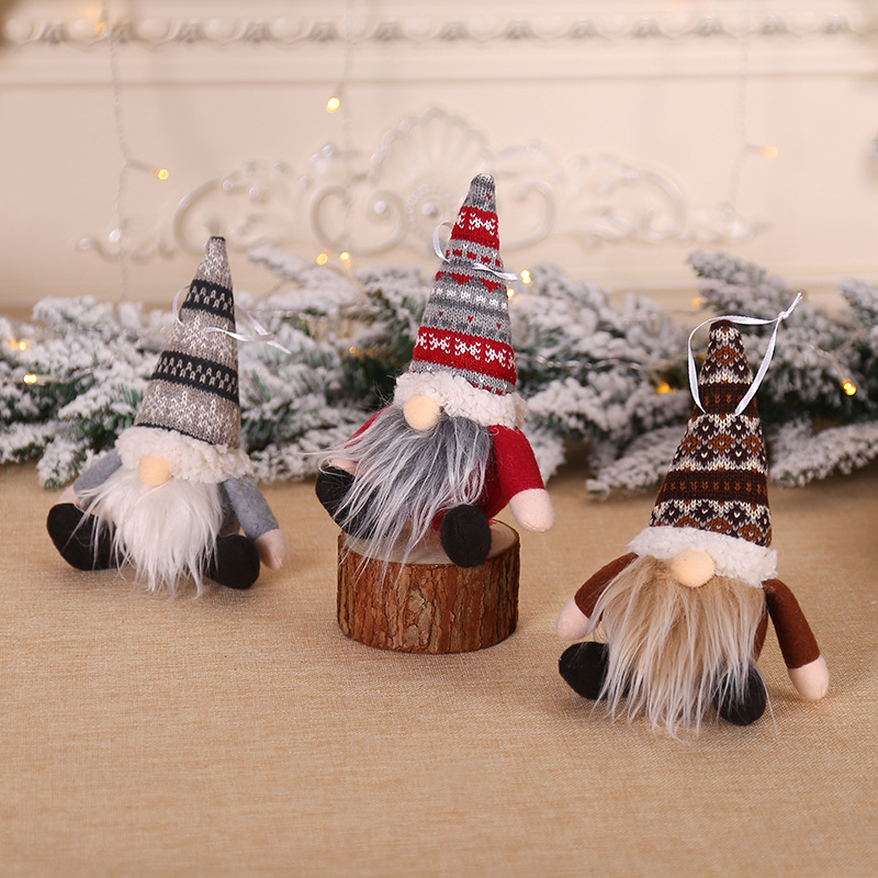 Christmas Decorations For Home Pendants Christmas Tree Ornaments Hanging Doll Craft Decor Kids Gift