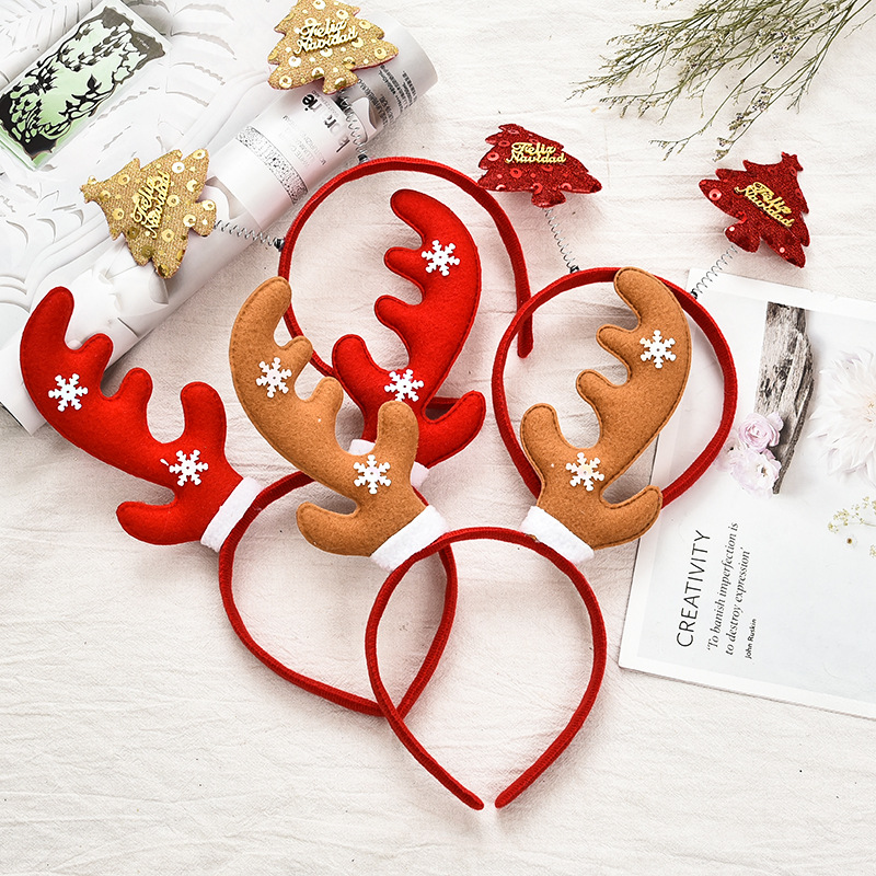 Christmas Decoration Head Hat Toppers Headbands Hair Accessories