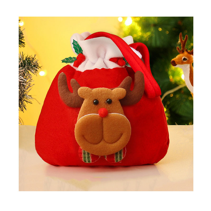 Christmas Candy Bag Santa Claus Snowman Burlap Bag Candy Bag