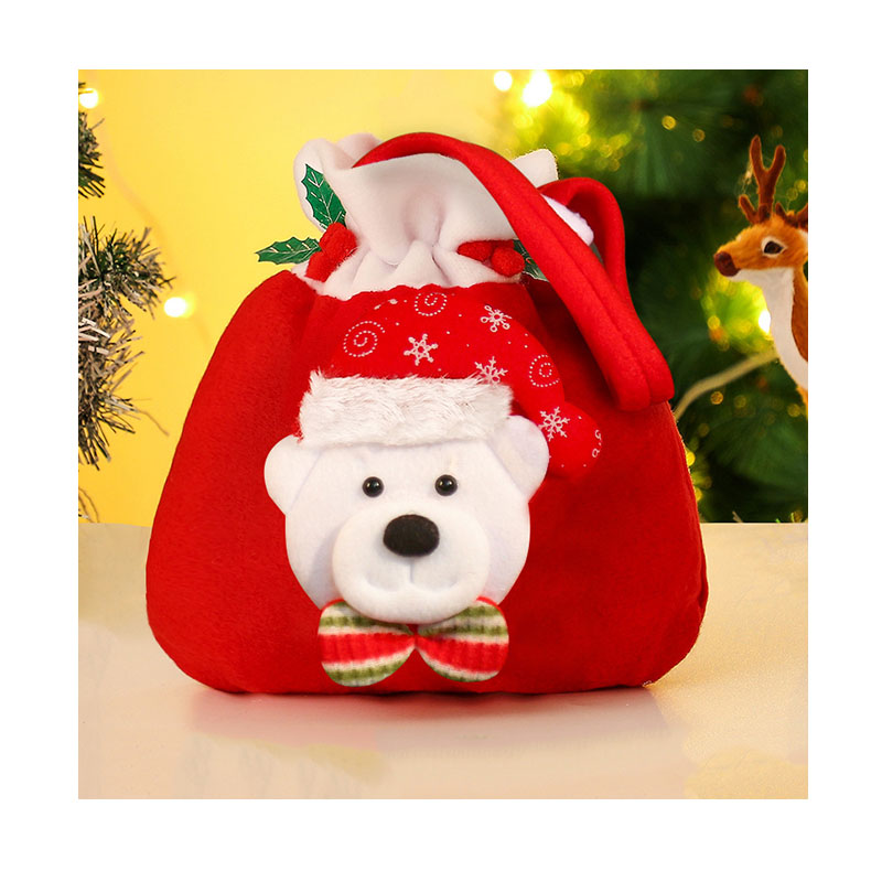 Christmas Candy Bag Santa Claus Snowman Burlap Bag Candy Bag