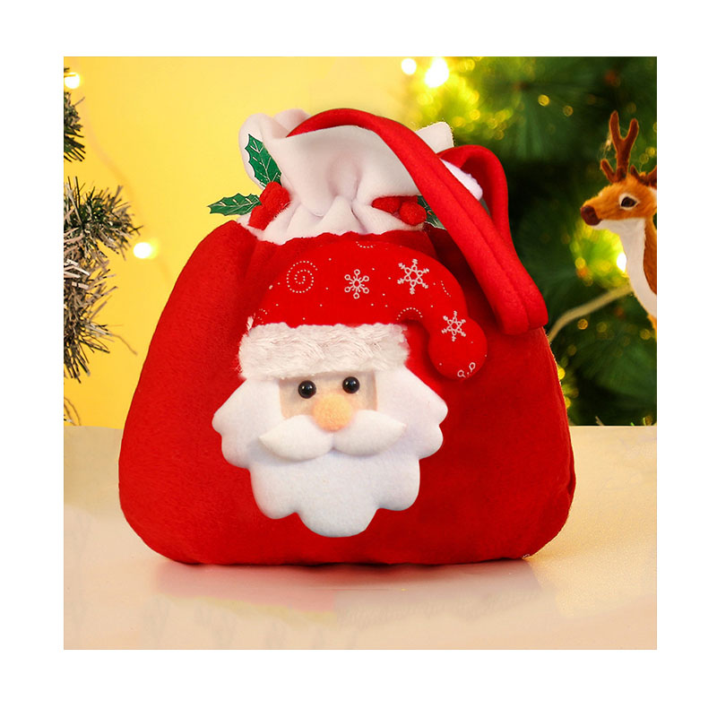Christmas Candy Bag Santa Claus Snowman Burlap Bag Candy Bag