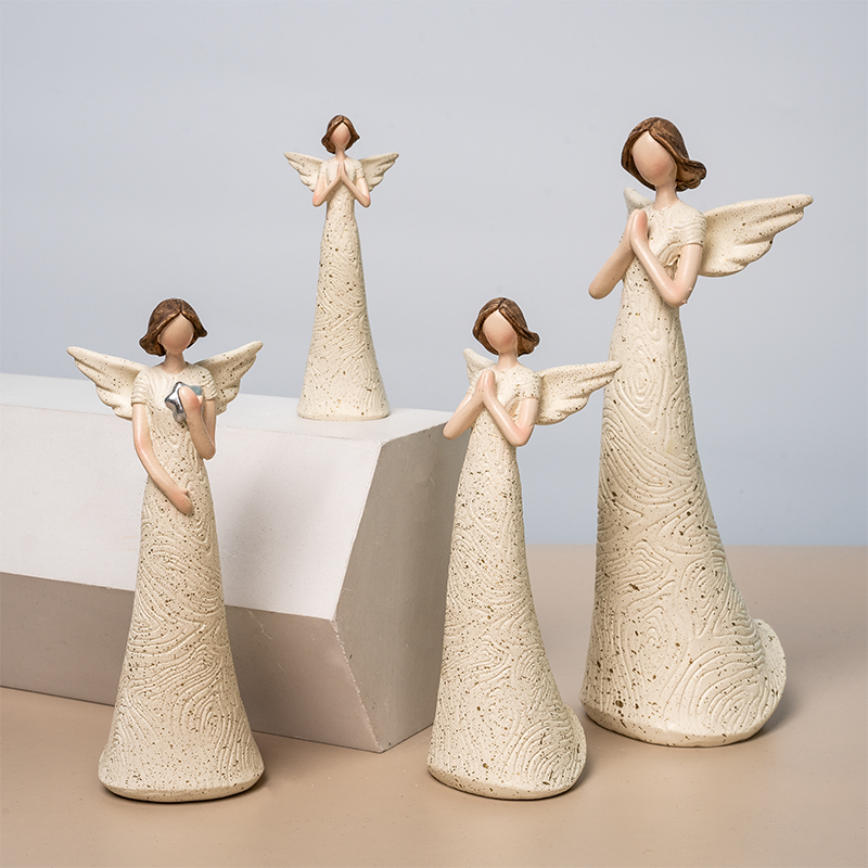 Praying Angel  Resin Crafts Sculptures Home Decoration Angel Figurines Statues 