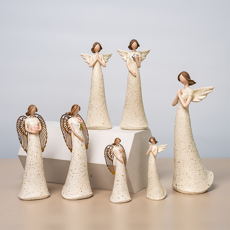 Praying Angel  Resin Crafts Sculptures Home Decoration Angel Figurines Statues 