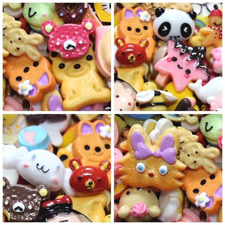 Mini Resin Chocolate Soft Packaging Fruit Resin Crafts With Accessories