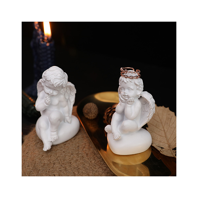 Nordic Light Luxury Gold Lovely Resin Crafts Small Angel Birthday Gift Romantic Creative Decoration