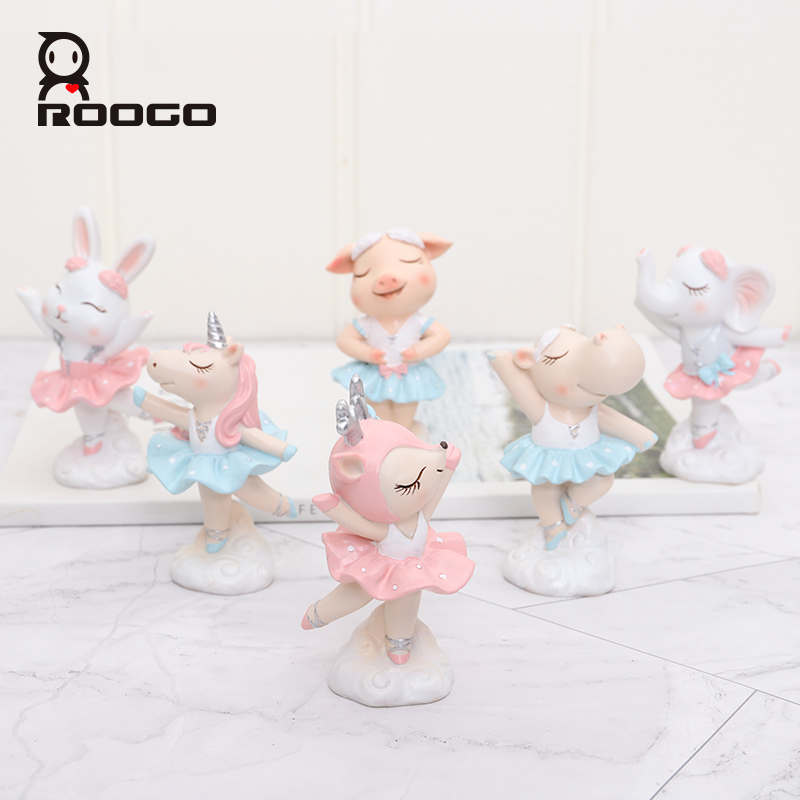 Cute Animal Resin Figurines Animal Ballet Home Decoration