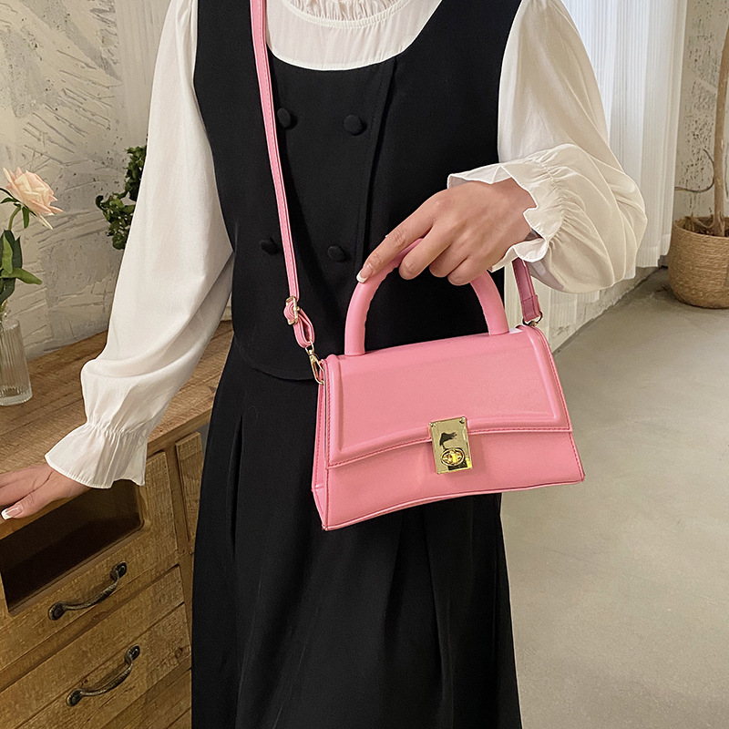 Designer Macaroon Colored PU Leather Hourglass Messenger Bag Luxury Top Handle Women's Shoulder Bag ﻿
