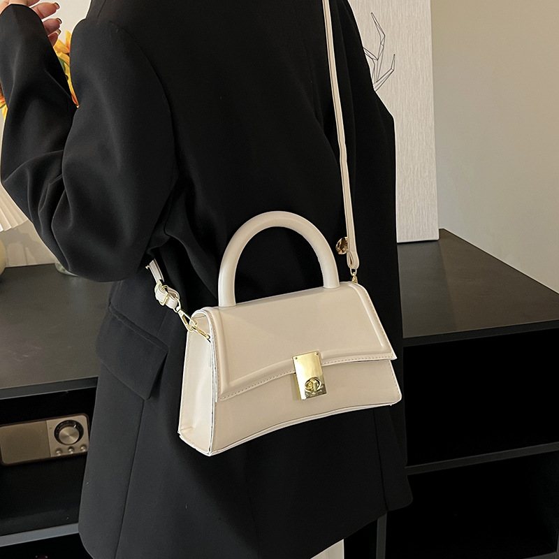 Designer Macaroon Colored PU Leather Hourglass Messenger Bag Luxury Top Handle Women's Shoulder Bag ﻿