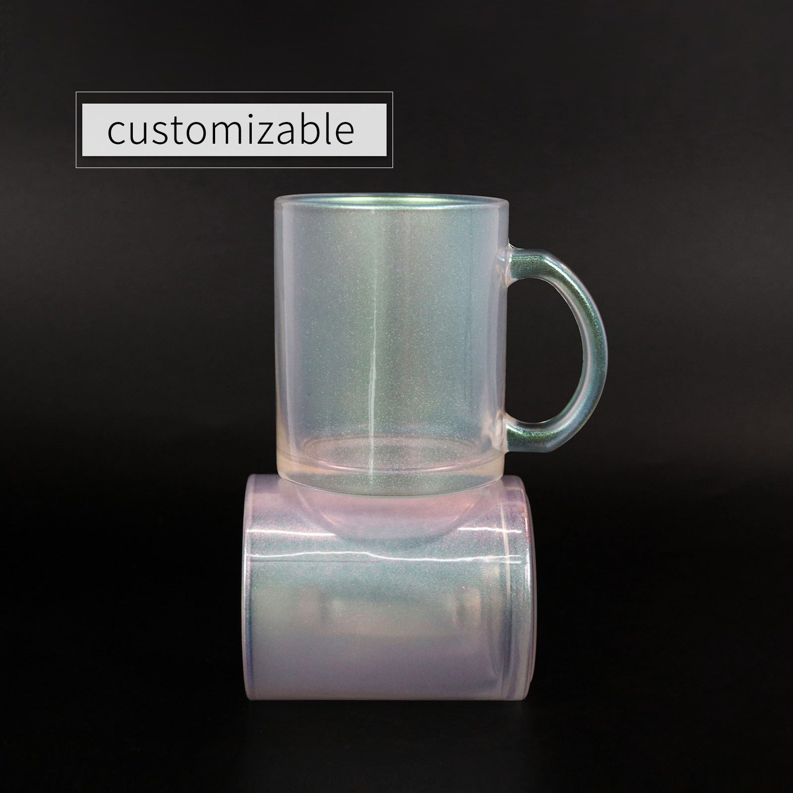 New arrive Hot sell Sublimation   Printed Blanks Sublimation blank glass mug  glass coffee mug glass travel mu