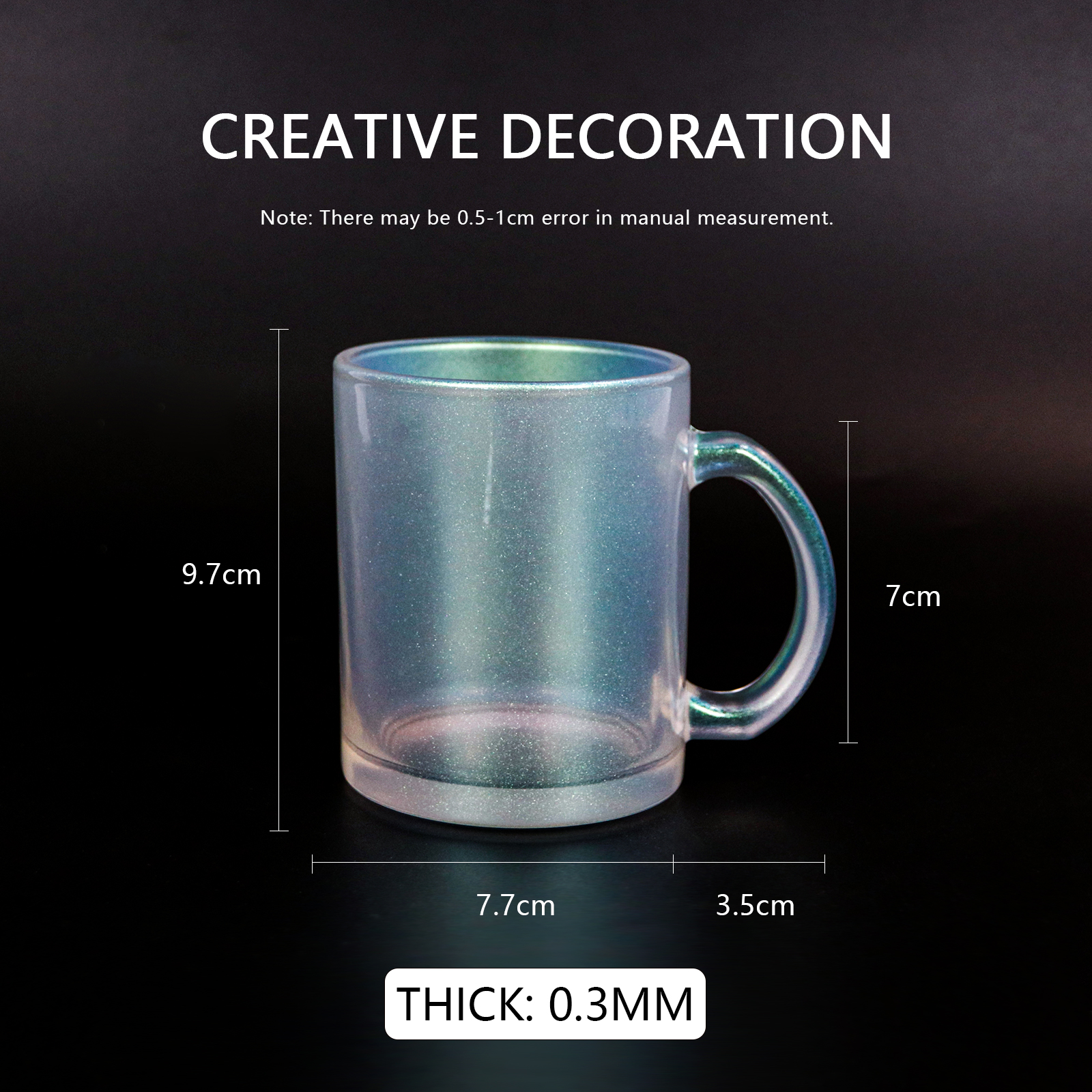 New arrive Hot sell Sublimation   Printed Blanks Sublimation blank glass mug  glass coffee mug glass travel mu