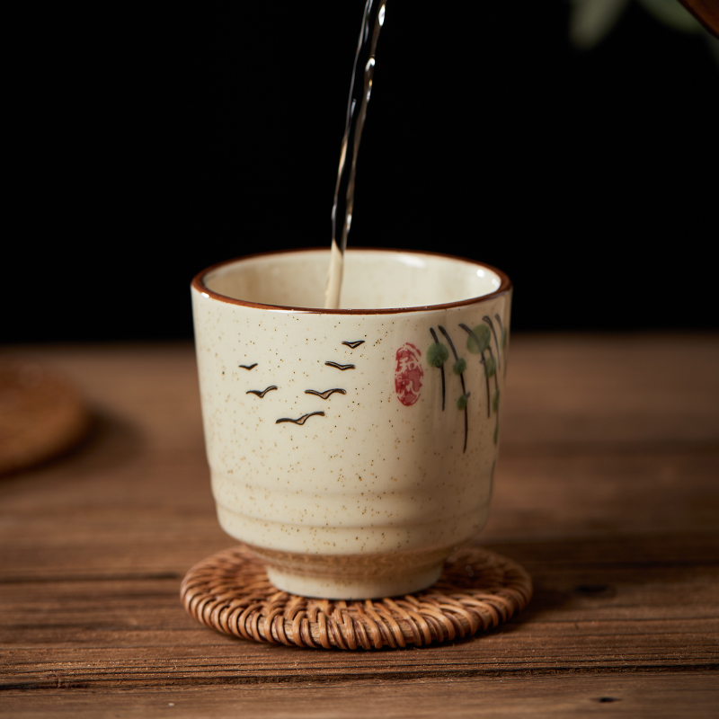 Hand Painted 150ML Japanese Ceramic Tea Cup Vintage Sake Mug, Restaurant, and Coffee Lovers