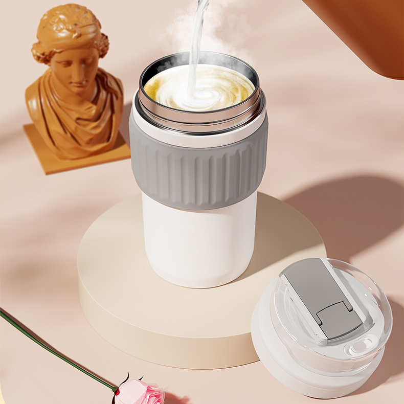 Reusable Outdoor Tumbler Cups in Bulk Double Wall Stainless Steel Vacuum Insulated Travel Coffee Mug with Straw and Lid