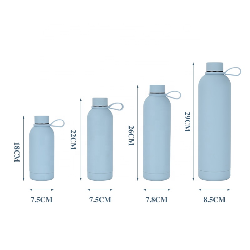 Eco Friendly 500ml Stainless Steel Vacuum Flask Recycled Water Bottle with Rubber Paint ﻿