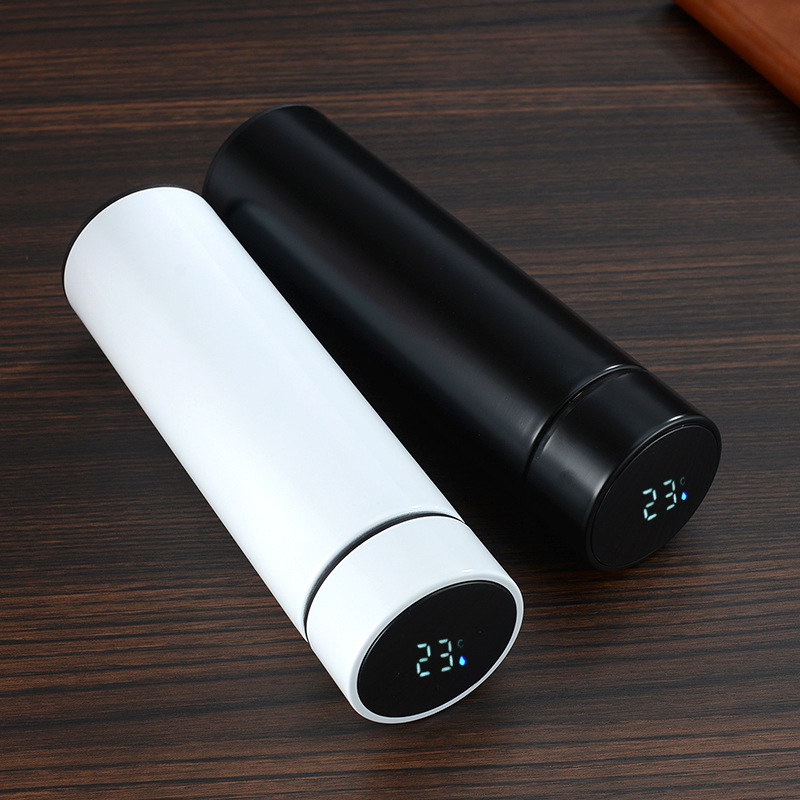 Stainless Steel Vacuum Flask with LED Digital Temperature Display Smart Reminder Thermos Water Bottle