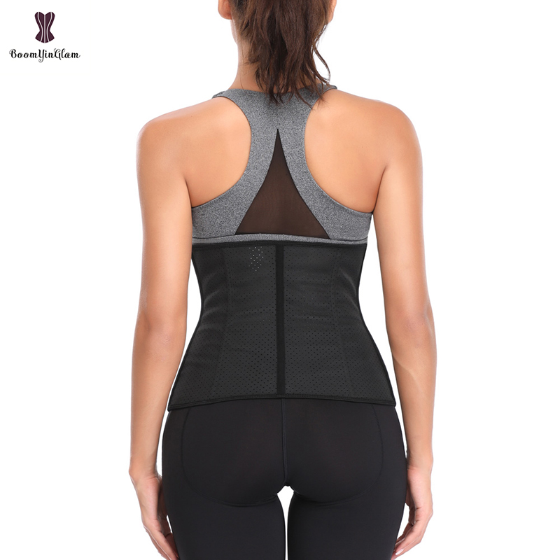 Women's 9 Steel Boned Underbust Corset Waist Trainer Breathable Latex Cincher for Short Torso