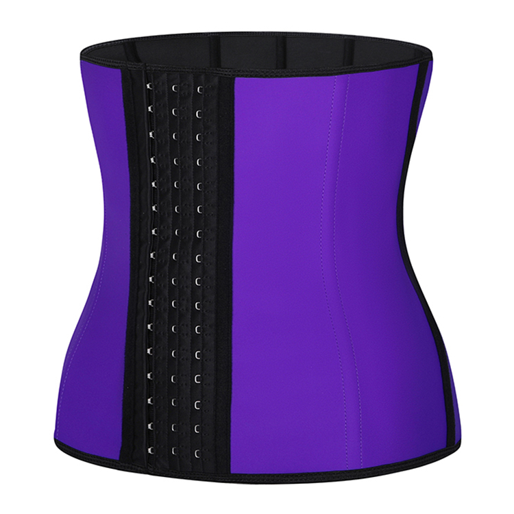 Matte Fabric & Latex Waist Cincher Clip Hook Waist Trainer Corset with Fajas Colombian Girdle Design ﻿
