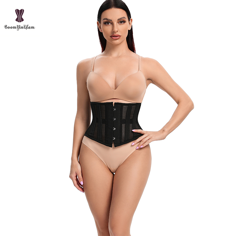 White Bridal Cupless Bustier Women's Slimming Corset with Thin Waist Lacing for Hourglass Shape