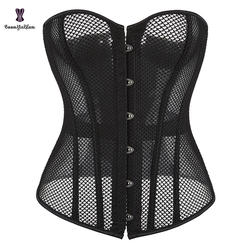 Erotic Lace Up Hollowed Out Corset for Women Boned Bustier Top, Hourglass Plus Size Shapewear