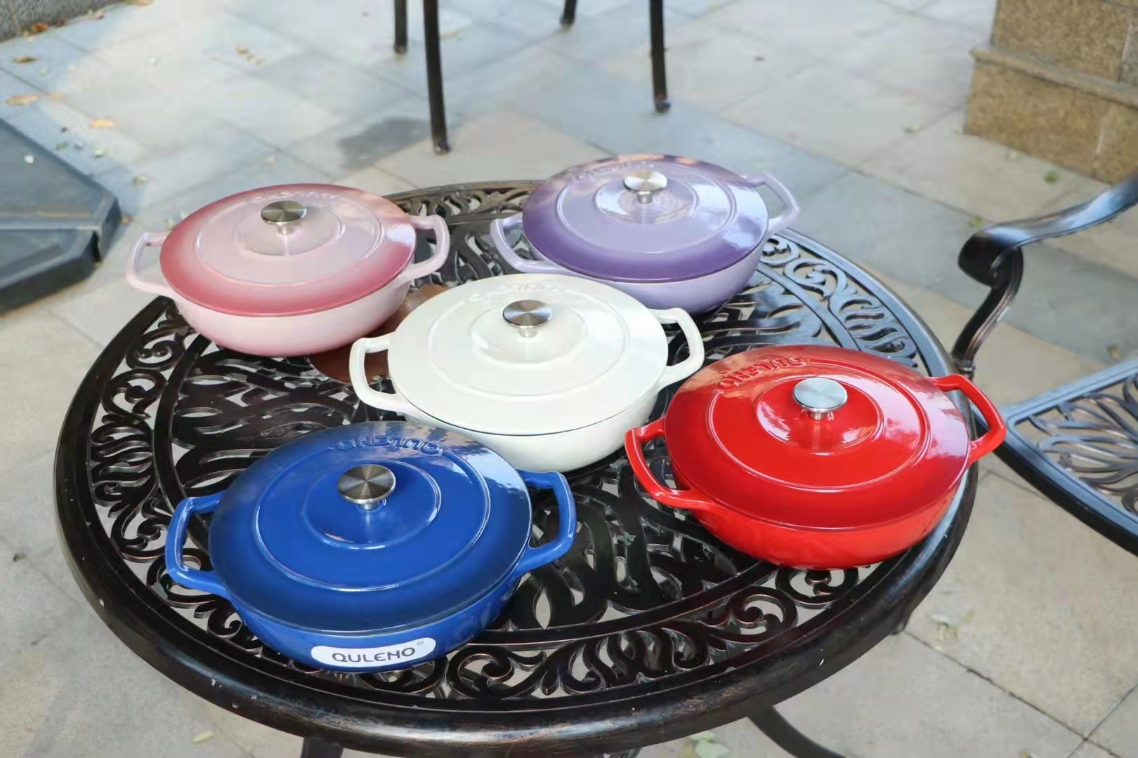 kitchen baking iron cast iron nonstick enamel coated pots and pans non-stick cookware set without coating