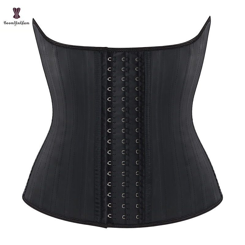 Label Genuine Leather & Rubber Waist Cincher Up Curvy Hourglass Corset, Workout Waist Trainer Belt