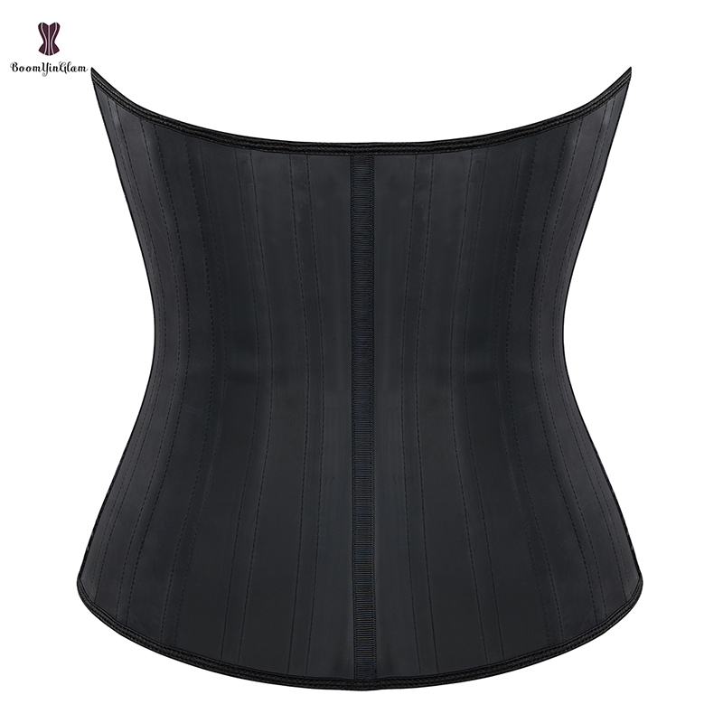 Label Genuine Leather & Rubber Waist Cincher Up Curvy Hourglass Corset, Workout Waist Trainer Belt