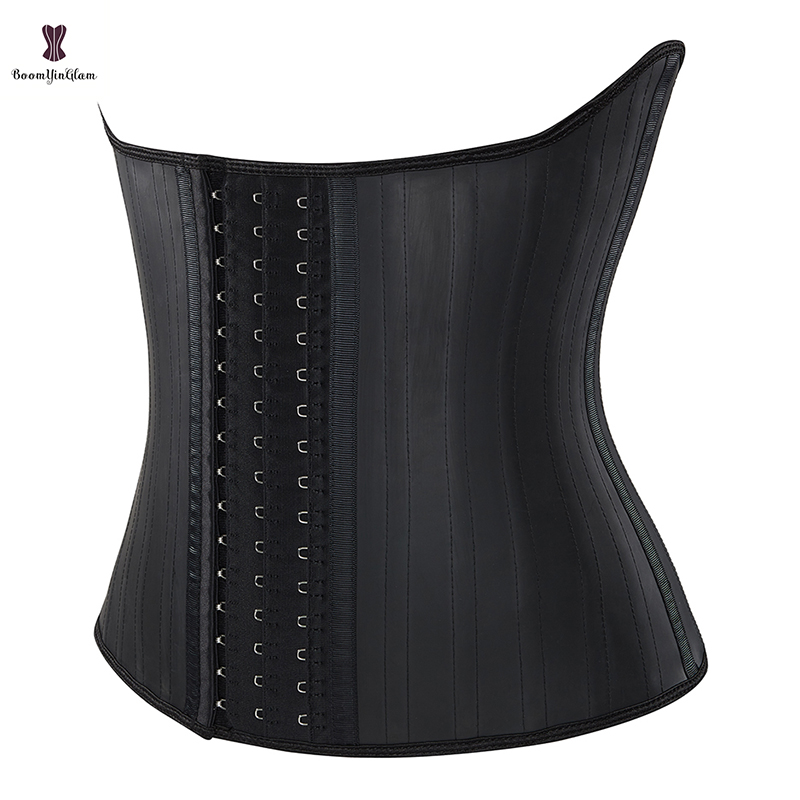 Label Genuine Leather & Rubber Waist Cincher Up Curvy Hourglass Corset, Workout Waist Trainer Belt