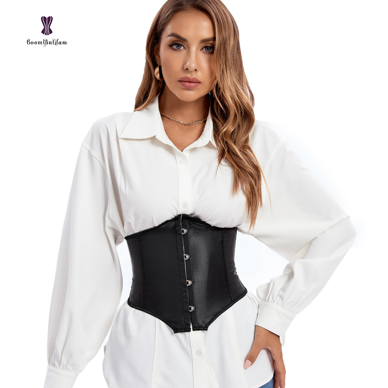 Plus Size Satin Underbust Bustier Corset Sexy Shaper Faja with Hourglass Curve for Retro Lingerie