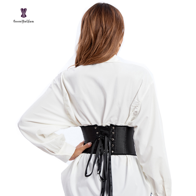 Plus Size Satin Underbust Bustier Corset Sexy Shaper Faja with Hourglass Curve for Retro Lingerie