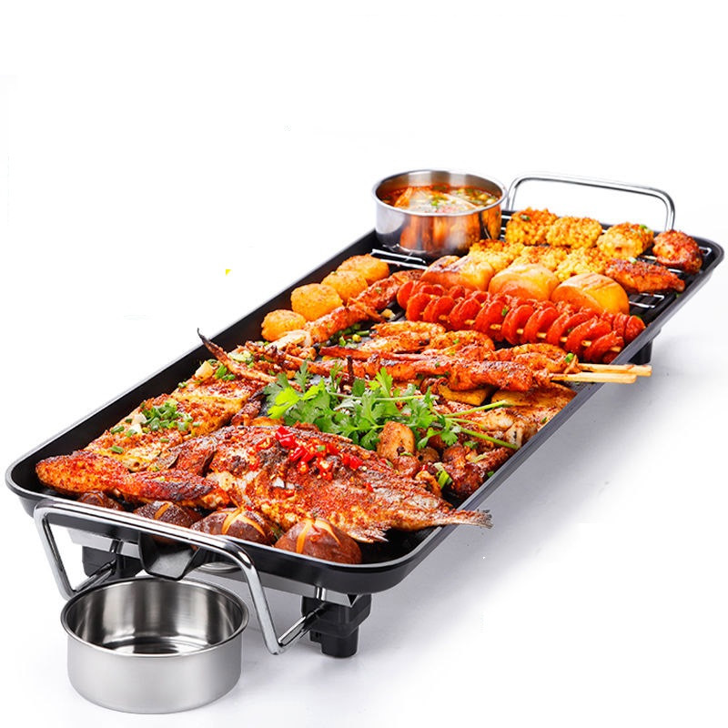 Household Electric Ovens Smokeless Nonstick Barbecue Machine Electric Hotplate BBQ Tools Teppanyaki Grilled Meat Pan
