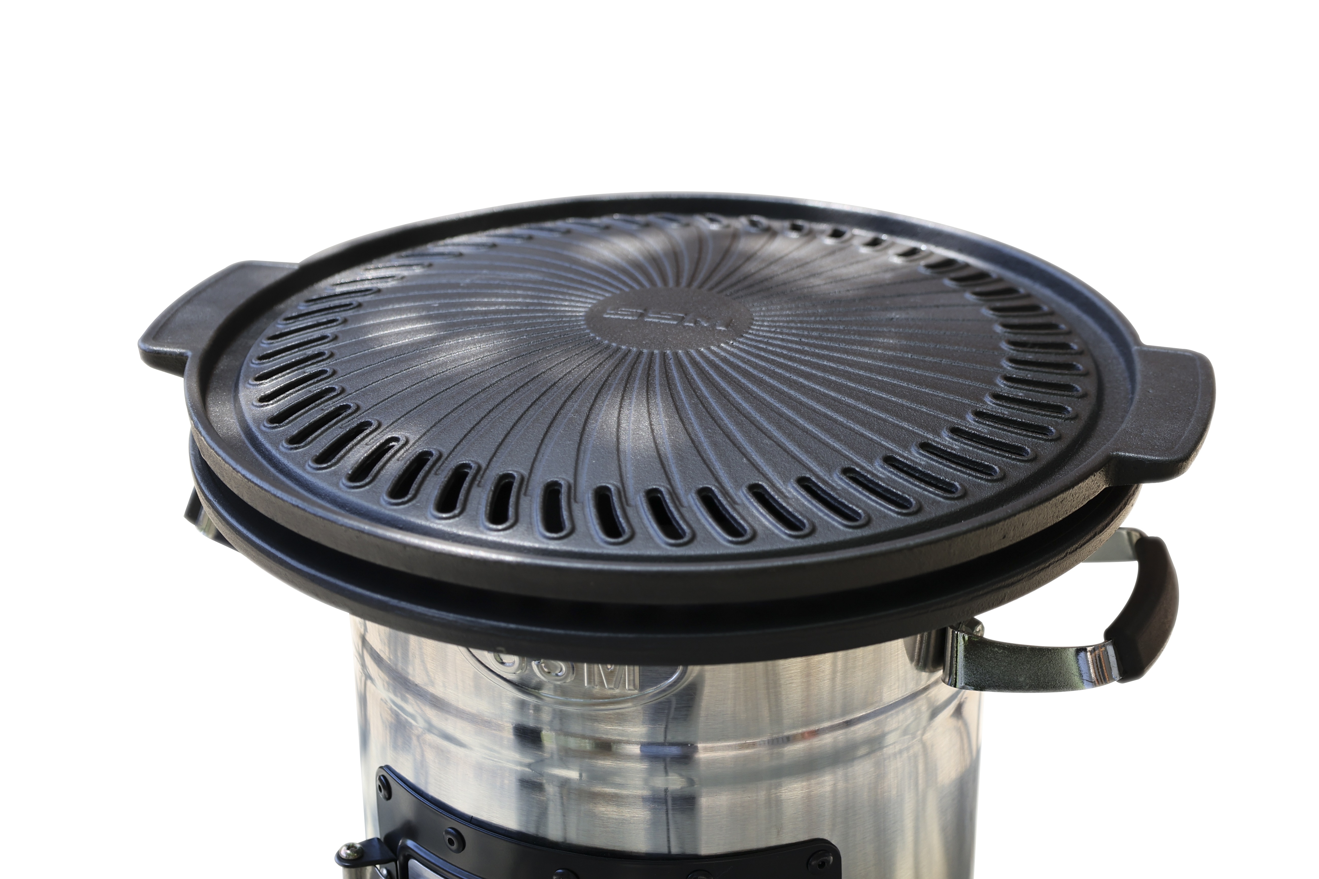  round plate SSM Standard Cast Iron BBQ Barbecue grilling plate for stoves