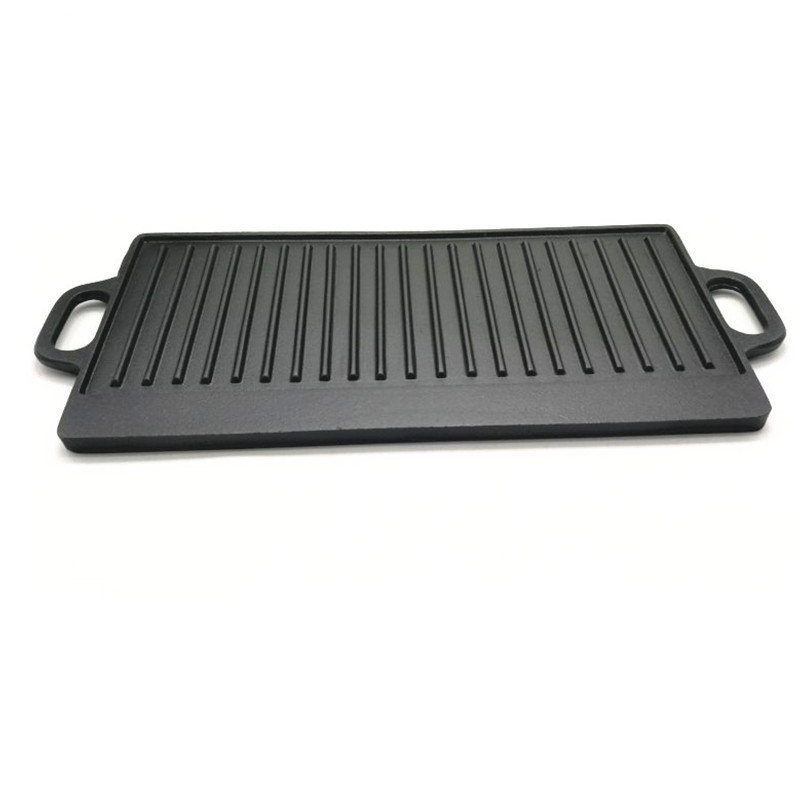 Non Stick Cast Iron Grill Griddle Pan Ridged