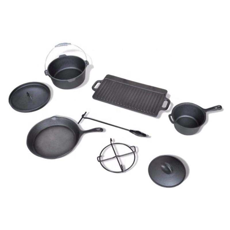 Non Stick Cast Iron Grill Griddle Pan Ridged