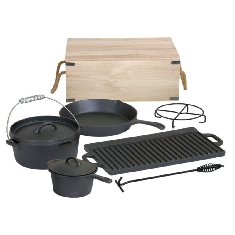 Non Stick Cast Iron Grill Griddle Pan Ridged