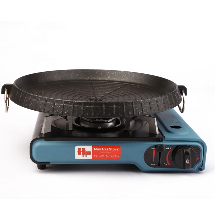 Korean aluminum around non-stick oil leakage design grill pan