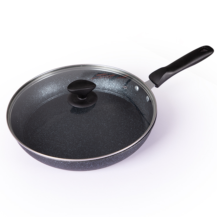 Cast Iron Skillet Pan  Oil-Free Heat Conduction Marble Coating Carbon Steel Pan