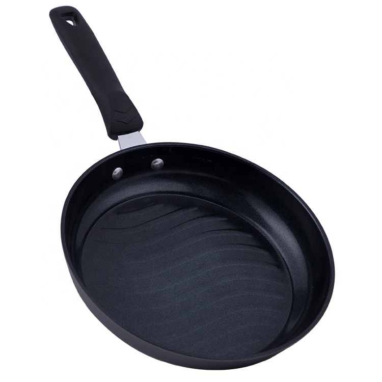 Cast Iron Skillet Pan  Oil-Free Heat Conduction Marble Coating Carbon Steel Pan
