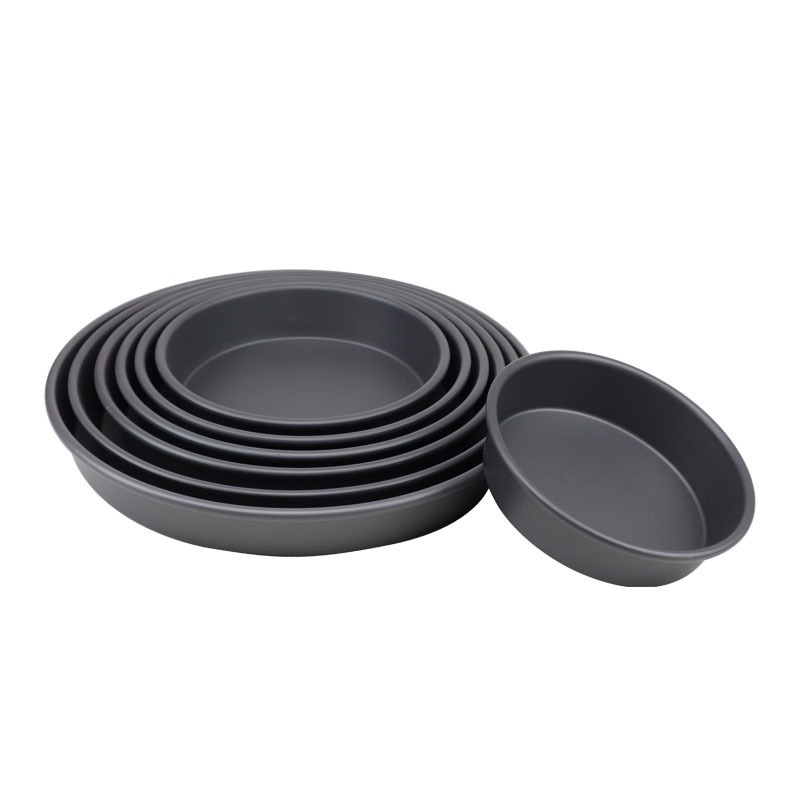   household aluminum alloy black deep hard film baking pizza dish