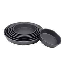   household aluminum alloy black deep hard film baking pizza dish